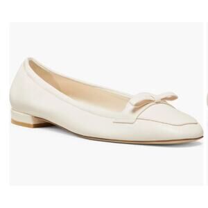 Stuart Weitzman Tully Loafer Seashell Lacquered Nappa Size 6.5 NIB Ballet Flat